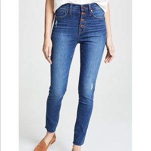 Madewell 10" High Rise Button Front Jeans
